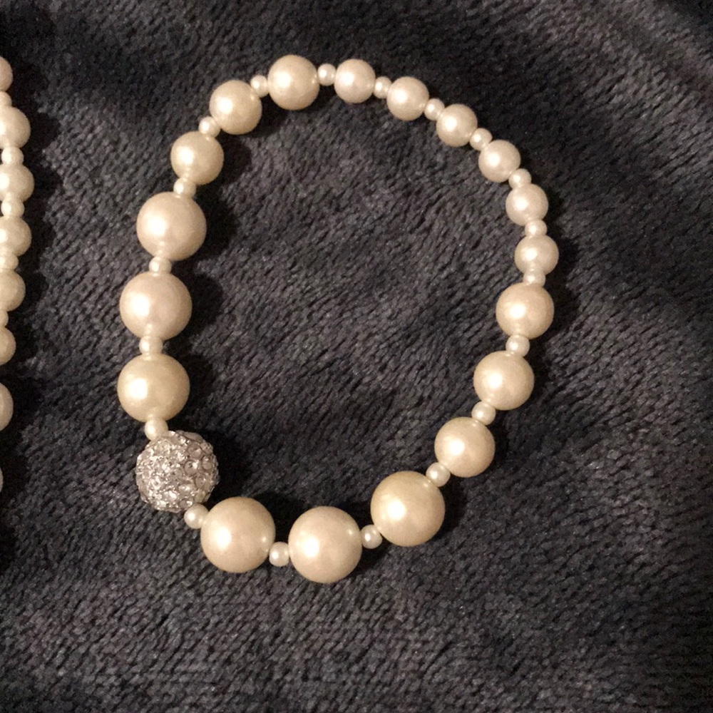 Bling pearl jewelry set - Picture 2 of 4